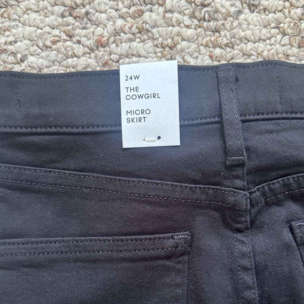 NWT Aritzia Denim Forum Cowgirl Black Micro Skirt - Picture 10 of 14